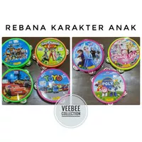 Alat musik Rebana karakter anak/ Rebana plastik anak/Mainan Alat Musik