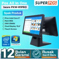 Pc All In One Mesin Kasir Touchscreen Dual Display Iware PXW-R1 Pro