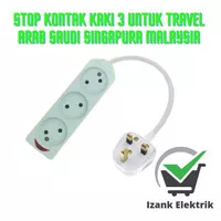 Stop kontak kaki 3 Adaptor Travel Arab Saudi UMROH SINGAPURA HONGKONG