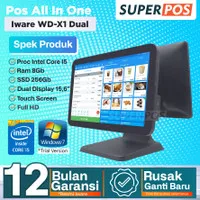 Pc All In One Mesin Kasir Touchscreen Dual Display Iware WD-X1 Dual