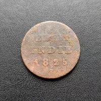 Koin Nederlandsch Indie 1/2 Stuiver Willem 1 Uang Kuno Antik TP40sv
