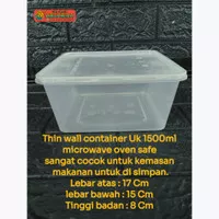 Thin wall container kotak makan DM 1500 ML isi 10 pcs.