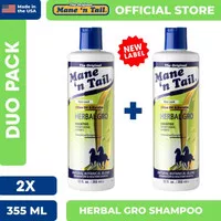 [2 Pack] Mane `n Tail Herbal Gro Shampoo/Sampo Kuda 355ml