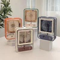 Kipas AC Mini Portable LED Air Cooler Fan Mini AC Penyejuk Ruangan