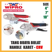 Wipro Tang Buaya Tang Jepit Plier Bulat Handle Karet CRV 4 7 10 inci