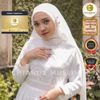 Baju Gamis Putih Lebaran Umroh Haji / Baju Busana Muslim Wanita # 210