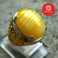 Cincin Batu Akik Topaz Sulaiman Kuning HQ