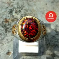 Cincin Batu Mulia Kalimaya Australia Merah Lahar Jarong