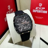 JAM TANGAN EXPEDITION E 6814 E6814 WANITA FULL BLACK RUBBER ORIGINAL