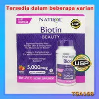 Natrol Biotin Beauty 5000 mcg 250 Tab Strawberry vs Puritan $