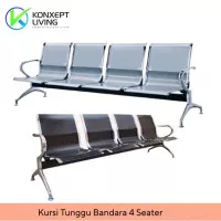 Kursi Tunggu Bandara Waiting Chair Kursi Tunggu Stainless 4 Seater