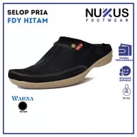 Sepatu Sandal Selop Pria Slop Bustong Pria - SL Tatto Hitam