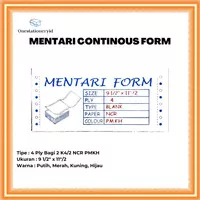 Kertas Continuous/Continous Form 4 Ply Bagi 2, 4 Rangkap K4/2 NCR PMKH