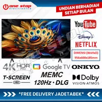 TCL 43C655 QLED PRO 4K UHD Smart Google TV w/ ONKYO 2.1CH 43 Inch