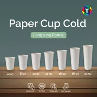 Paper Cup Polos Cold /Gelas Tahan Dingin/Cold Paper Cup Eceran