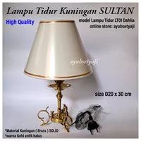 Lampu Tidur Kuningan LT01 Dahlia BRASS Dekorasi Lampu duduk Hias Meja