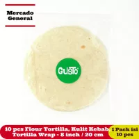 10 pcs Flour Tortilla, Kulit Kebab, Tortilla Wrap - 8 inch / 20 cm