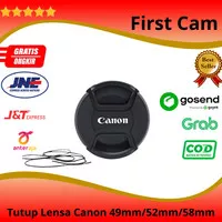 Lens Cap/Lenscap Tutup Lensa Camera Canon DSLR EOS 49mm/52mm/58mm/62mm