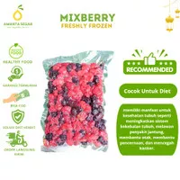 Buah Mix Berry Strawberry Blue Berry Frozen dijamin Fresh Segar 500 gr