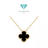 Vancleef necklace onyx 1 clover Diamond Jewelry