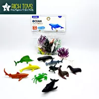 Mainan Hewan Binatang Laut Karet Mini Ikan Hiu Ocean Edukasi Anak