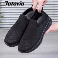 2023 Batavia BaruSepatu Pria Nyaman Sepatu Kets Hitam Ringan J5