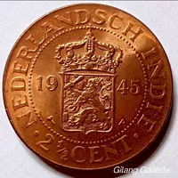 Uang koin kuno Benggol 2½ Cent 1945 Tp 266