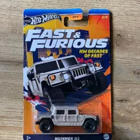 HOTWHEELS FAST N FURIOUS DECADES OF FAST HUMMER H1