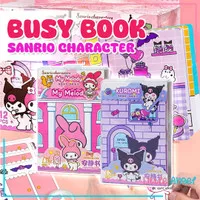 Mainan Stiker Sanrio Quiet Book DIY Mainan Edukasi Busy Book Buku Mainan Kreatif Cerita Anak Aktifitas Menempel Mewarnai Gunting Boneka Kartun Paper Doll Kuromi Cinnamoroll MyMelody Hello kitty Dress Up Stiker Latihan Montessori