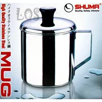 Gelas / Mug Stainless Steel SHUMA Plus Cover 8cm/10cm/12cm