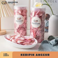 SNACKSTER Keripik Buah Anggur Kerupuk Manis Premium Toples 100 gr