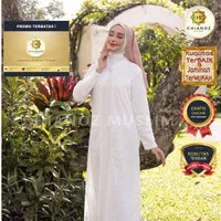 Gamis Putih Lebaran Umroh Haji/Busana Muslim Wanita # 126 TDK GLITTER