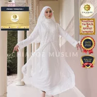 Baju Gamis Putih Lebaran Umroh Haji / Busana Muslim Wanita # 191STD