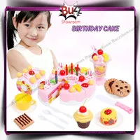 DIY Birthday Cake Play Set Fruit Dessert Mainan Kue Ulang Tahun Besar