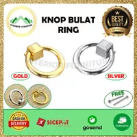 Knob Tarikan Ring Bulat Silver Gold Knop Tarikan Ring Cincin Silver Em