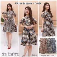 Dress batik Sabrina motif abstrak|Bunkashop