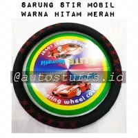 Sarung Stir Warna Hitam Merah/Sarung Stir Mobil/Sarung Stir/Cover Stir