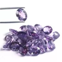 Natural Batu Mulia Amethyst Kecubung Ungu NTE Oval Cut 9-11mm 3-5ct