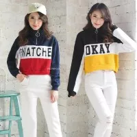 Sweater Wanita Snatched / Okay Crop Baju Best Seller Shirt 740