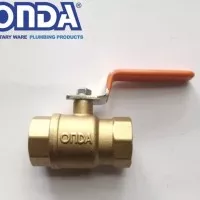 Ball Valve Ballvalve Stop Kran Keran ONDA Kuningan 3/4 Inch Dim Asli