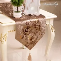 Table Runner / Bed Runner - Taplak Panjang - Luxury - Coffee 33x210cm