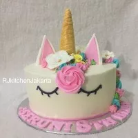 Unicorn cake, kuda pony cake, kue ulang tahun