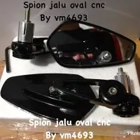 Handlebar mirror spion jalu oval mirror handlebar cnc