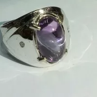 Cincin batu kecubung lampung HIGH GLOSS