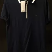 Lacoste Navy Blue Zipper Shirt (Slim Fit new design 100%Ori) size S