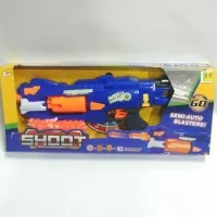Mainan Soft Gun Semi auto Blaster pistolan softbullet20pc 7008
