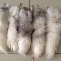 Fox fur tail keychain gantung kunci bulu ekor buntut rubah cosplay