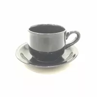 SATU DUS Nikura gelas set gelas cangkir teh dan kopi WARNA HITAM