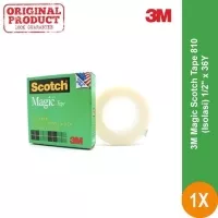 Scotch Magic Tape 3M 810 (isolasi) 1/2 x 36Y - isolasi bening