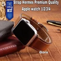 Strap apple watch iwatch 1 2 3 4 tali hermes kulit leather strap 42 44